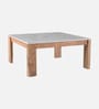 Paloma Solid Wood Coffee table In Natural Finish With Porcelain Top