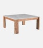Paloma Solid Wood Coffee table In Natural Finish With Porcelain Top