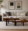 Panache Nesting Centre Tables In Chestnut White Finish