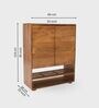 Panache Wooden 6 Tier Shoe Cabinet In Teak Finish