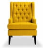Panas Fabric Wing Chair in Bold Yellow Colour