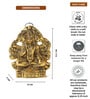 (1Pc) Gold Metal Panchmukhi Hanuman Ji Idol For Home Temple