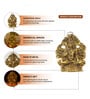 (1Pc) Gold Metal Panchmukhi Hanuman Ji Idol For Home Temple