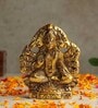 (1Pc) Gold Metal Panchmukhi Hanuman Ji Idol For Home Temple