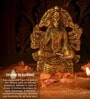 (1Pc) Gold Metal Panchmukhi Hanuman Ji Idol For Home Temple