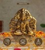 (1Pc) Gold Metal Panchmukhi Hanuman Ji Idol For Home Temple