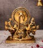 Panchmukhi Hanuman Sitting Brass Religious Idol