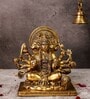 Panchmukhi Hanuman Sitting Brass Religious Idol
