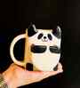 Panda Biscuit Pocket Ceramic Mug (White & Black)