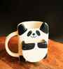 Panda Biscuit Pocket Ceramic Mug (White & Black)