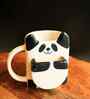 Panda Biscuit Pocket Ceramic Mug (White & Black)