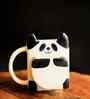 Panda Biscuit Pocket Ceramic Mug (White & Black)