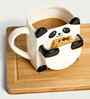 Panda Biscuit Pocket Ceramic Mug (White & Black)