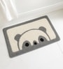 Panda Grey Microfiber 16x24 Inches Super Soft Bath Mat