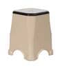 Panda Plastic Seating Stool in Beige & Brown Colour
