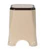 Panda Plastic Seating Stool in Beige & Brown Colour
