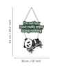 Panda with Quotes Wooden Wall Hanging for Living Room Bedroom Home Decor
