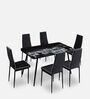 Pandion 4 Seater Dining Set in Black Finish