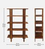Pandrup Mango Wood Book Shelf In Walnet Finish