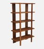 Pandrup Mango Wood Book Shelf In Walnet Finish