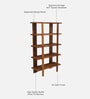 Pandrup Mango Wood Book Shelf In Walnet Finish