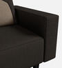 Pangram Fabric 1 Seater Sofa In Dark Brown Colour