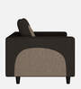 Pangram Fabric 1 Seater Sofa In Dark Brown Colour