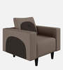 Pangram Fabric 1 Seater Sofa In Taupe Colour