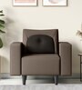 Pangram Fabric 1 Seater Sofa In Taupe Colour
