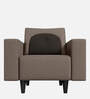 Pangram Fabric 1 Seater Sofa In Taupe Colour