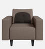 Pangram Fabric 1 Seater Sofa In Taupe Colour