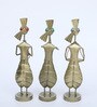 Panjabi Doll Set Of 3 Multicolour Iron Figurines