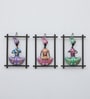 Panjabi Set Of 3 Multicolour Iron Wall Art