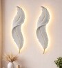 White Feather Design Novelty Wall Light Set of 2
