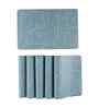 Azure Weave Blue Woven Texture PVC Dining Table Mats (Set of 6)