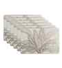 Botanical Glow Golden PVC Dining Table Mats (Set of 6)