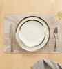 Botanical Glow Golden PVC Dining Table Mats (Set of 6)