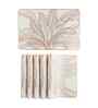 Botanical Glow Rosegold PVC Dining Table Mats (Set of 6)