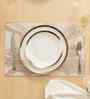 Botanical Glow Rosegold PVC Dining Table Mats (Set of 6)