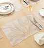 Botanical Glow Rosegold PVC Dining Table Mats (Set of 6)