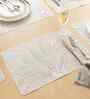 Botanical Glow Silver PVC Dining Table Mats (Set of 6)