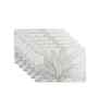 Botanical Glow Silver PVC Dining Table Mats (Set of 6)