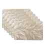 Feather Luxe Golden PVC Dining Table Mats (Set of 6)
