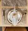 Feather Luxe Golden PVC Dining Table Mats (Set of 6)