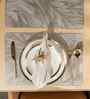 Feather Luxe Silver PVC Dining Table Mats (Set of 6)