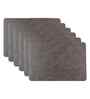 Nordic Leather Brown PVC Dining Table Mats (Set of 6)