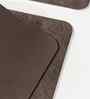 Nordic Leather Brown PVC Dining Table Mats (Set of 6)