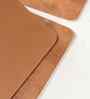 Nordic Leather Light Brown PVC Dining Table Mats (Set of 6)