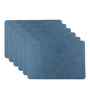 Nordic Leather Navy Blue PVC Dining Table Mats (Set of 6)