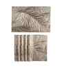 Palm Royale Golden PVC Table Mats (Set of 6)
